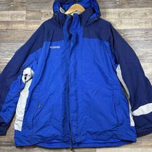 Columbia Interchange Core White/Blue Jacket Size XXL Outer Layer Only Mens